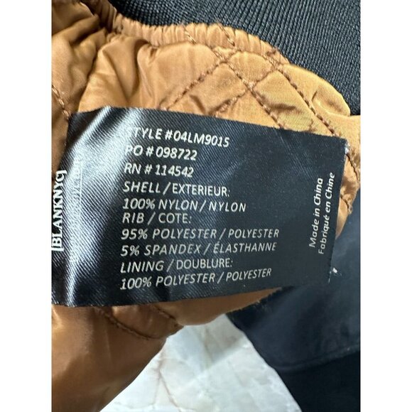 BLANK NYC Black Nylon Jacket Back zipper pocket  Men Size L - Picture 7 of 11